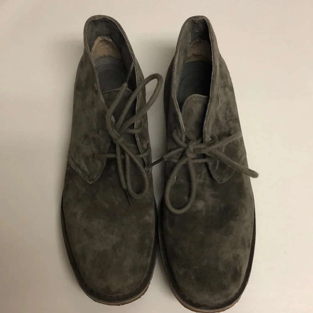 UGG Men's Gray Suede Chukka Boots Desert Lace Up Leather Size 10